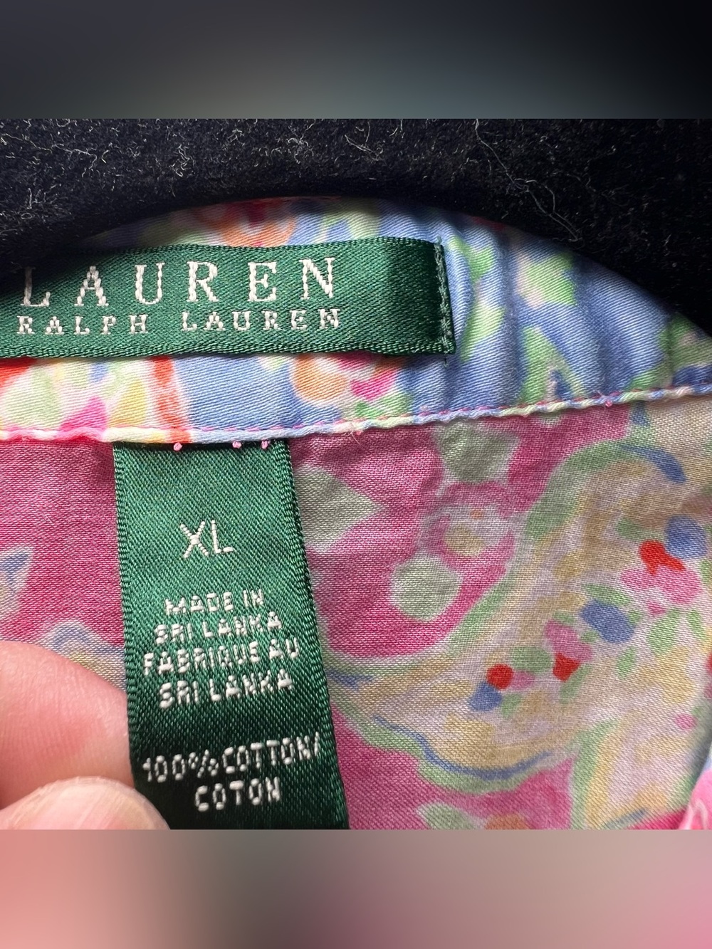 LAUREN RALPH LAUREN Paisley Print Button Down 3/4 Sleeve Womens Shirt - Picture 2 of 7